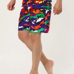 Allegra K Men's Summer Swim Shorts Elastic Waist Drawstring Color Block Striped Board Shorts 22 Allegra K Men's Summer Swim Shorts Elastic Waist Drawstring Color Block Striped Board Shorts