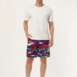 Allegra K Men's Summer Swim Shorts Elastic Waist Drawstring Color Block Striped Board Shorts 23 Allegra K Men's Summer Swim Shorts Elastic Waist Drawstring Color Block Striped Board Shorts