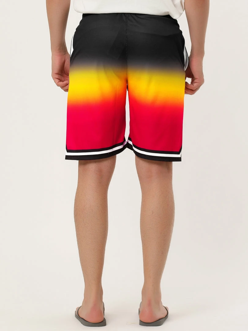 Allegra K Men's Summer Swim Shorts Color Block Drawstring Printed Boardshorts 26 Allegra K Men's Summer Swim Shorts Color Block Drawstring Printed Boardshorts