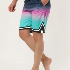 Allegra K Men's Summer Swim Shorts Color Block Drawstring Printed Boardshorts 41 Allegra K Men's Summer Swim Shorts Color Block Drawstring Printed Boardshorts