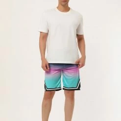 Allegra K Men's Summer Swim Shorts Color Block Drawstring Printed Boardshorts 42 Allegra K Men's Summer Swim Shorts Color Block Drawstring Printed Boardshorts