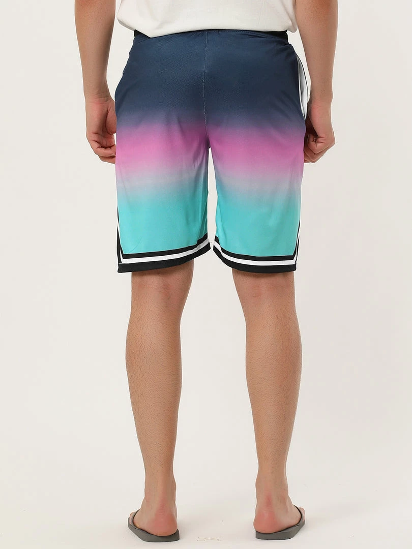 Allegra K Men's Summer Swim Shorts Color Block Drawstring Printed Boardshorts 20 Allegra K Men's Summer Swim Shorts Color Block Drawstring Printed Boardshorts