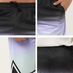 Allegra K Men's Summer Swim Shorts Color Block Drawstring Printed Boardshorts 33 Allegra K Men's Summer Swim Shorts Color Block Drawstring Printed Boardshorts