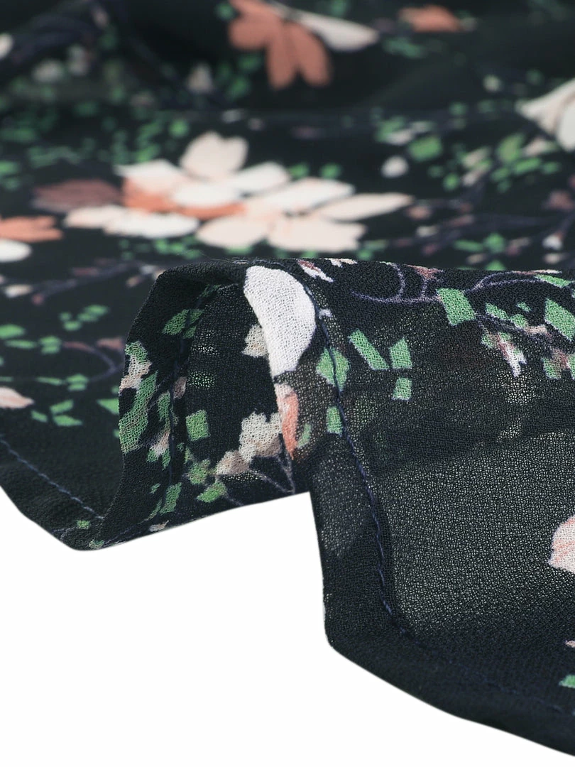 Allegra K Women's Floral Semi Sheer Elegant Tie Front Bolero Chiffon Shrug Top 9 Allegra K Women's Floral Semi Sheer Elegant Tie Front Bolero Chiffon Shrug Top