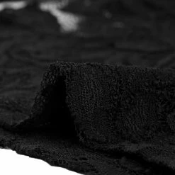 Allegra K Women's Lace Embroidery Semi Sheer Vintage Puff Sleeve Top