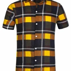 Allegra K Men's Plaid Shirt Short Sleeve Casual Regular Fit Button Down Point Collar Dress Shirts 94 Allegra K Men's Plaid Shirt Short Sleeve Casual Regular Fit Button Down Point Collar Dress Shirts