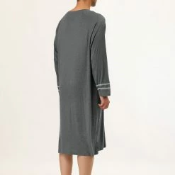 Allegra K Men's Nightshirts Contrast Color Henley Sleep Shirt Lounge Sleepwear Nightgown Pajamas 47 Allegra K Men's Nightshirts Contrast Color Henley Sleep Shirt Lounge Sleepwear Nightgown Pajamas