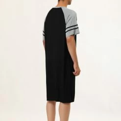 Allegra K Men's Nightshirts Contrast Color Henley Sleep Shirt Lounge Sleepwear Nightgown Pajamas 57 Allegra K Men's Nightshirts Contrast Color Henley Sleep Shirt Lounge Sleepwear Nightgown Pajamas