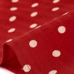 Allegra K Women's Peter Pan Collar Contrast Tie Ribbon Long Sleeve Polka Dots Chiffon Mini Dress