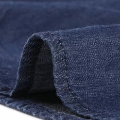 Allegra K Women's Bishop Sleeve Casual Chest Pocket Denim Shirt Dress