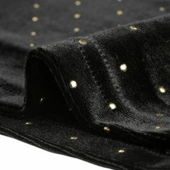 Allegra K Women's Crewneck Tops Sheer Long Sleeves Metallic Dots Velvet Blouse