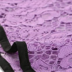 Allegra K Self-Tie Waist Bi-Color Contrast Lace Peplum Top 147 Allegra K Self-Tie Waist Bi-Color Contrast Lace Peplum Top