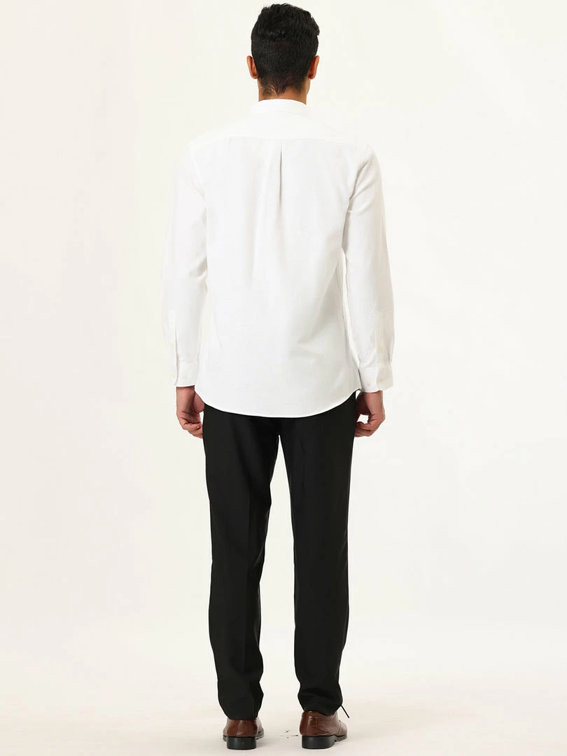 Allegra K Men's Dress Shirt Long Sleeve Classic Solid Color Slim Fit Button Down Shirt 8 Allegra K Men's Dress Shirt Long Sleeve Classic Solid Color Slim Fit Button Down Shirt