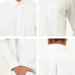 Allegra K Men's Dress Shirt Long Sleeve Classic Solid Color Slim Fit Button Down Shirt 57 Allegra K Men's Dress Shirt Long Sleeve Classic Solid Color Slim Fit Button Down Shirt