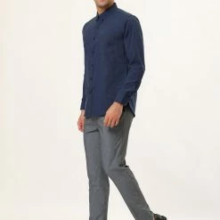 Allegra K Men's Dress Shirt Long Sleeve Classic Solid Color Slim Fit Button Down Shirt 97 Allegra K Men's Dress Shirt Long Sleeve Classic Solid Color Slim Fit Button Down Shirt