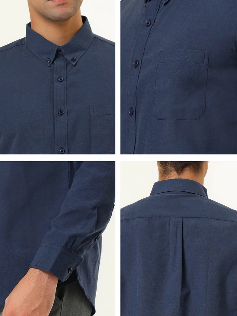 Allegra K Men's Dress Shirt Long Sleeve Classic Solid Color Slim Fit Button Down Shirt 51 Allegra K Men's Dress Shirt Long Sleeve Classic Solid Color Slim Fit Button Down Shirt