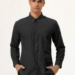 Allegra K Men's Dress Shirt Long Sleeve Classic Solid Color Slim Fit Button Down Shirt 78 Allegra K Men's Dress Shirt Long Sleeve Classic Solid Color Slim Fit Button Down Shirt