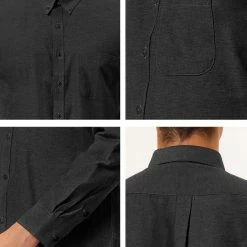 Allegra K Men's Dress Shirt Long Sleeve Classic Solid Color Slim Fit Button Down Shirt 81 Allegra K Men's Dress Shirt Long Sleeve Classic Solid Color Slim Fit Button Down Shirt