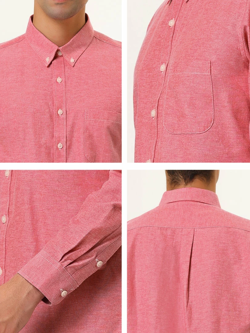 Allegra K Men's Dress Shirt Long Sleeve Classic Solid Color Slim Fit Button Down Shirt 45 Allegra K Men's Dress Shirt Long Sleeve Classic Solid Color Slim Fit Button Down Shirt