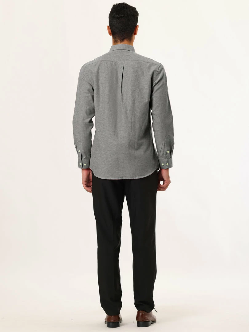 Allegra K Men's Dress Shirt Long Sleeve Classic Solid Color Slim Fit Button Down Shirt 20 Allegra K Men's Dress Shirt Long Sleeve Classic Solid Color Slim Fit Button Down Shirt