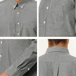 Allegra K Men's Dress Shirt Long Sleeve Classic Solid Color Slim Fit Button Down Shirt 69 Allegra K Men's Dress Shirt Long Sleeve Classic Solid Color Slim Fit Button Down Shirt