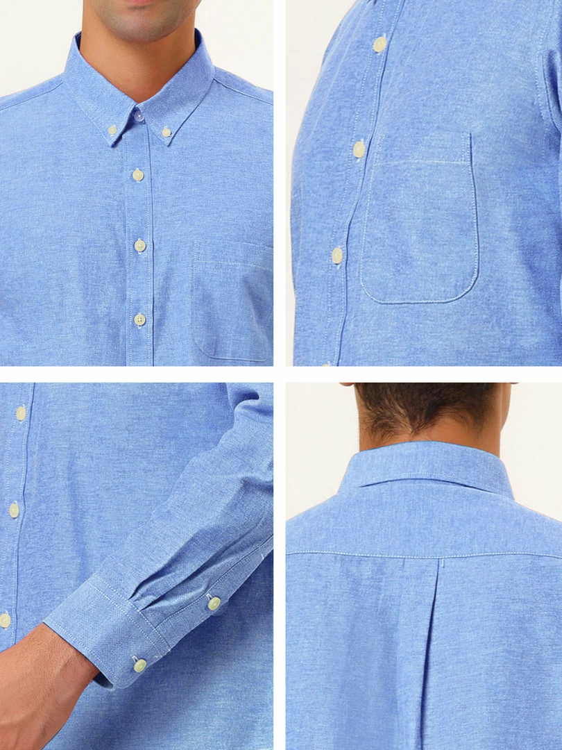 Allegra K Men's Dress Shirt Long Sleeve Classic Solid Color Slim Fit Button Down Shirt 39 Allegra K Men's Dress Shirt Long Sleeve Classic Solid Color Slim Fit Button Down Shirt