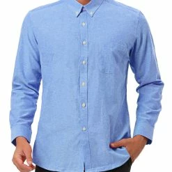 Allegra K Men's Dress Shirt Long Sleeve Classic Solid Color Slim Fit Button Down Shirt 82 Allegra K Men's Dress Shirt Long Sleeve Classic Solid Color Slim Fit Button Down Shirt