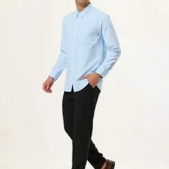 Allegra K Men's Dress Shirt Long Sleeve Classic Solid Color Slim Fit Button Down Shirt 61 Allegra K Men's Dress Shirt Long Sleeve Classic Solid Color Slim Fit Button Down Shirt