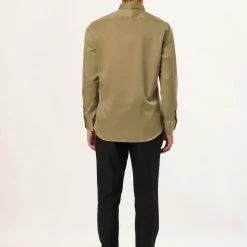 Allegra K Men's Dress Regular Fit Point Collar Long Sleeve Button Down Solid Shirts Tops