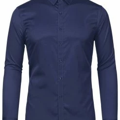 Allegra K Men's Dress Regular Fit Point Collar Long Sleeve Button Down Solid Shirts Tops