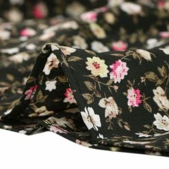 Women Allegra K Leopard Keyhole Neck Long Sleeve Dress