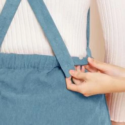 Allegra K Women's Corduroy Mini V Neck A-line Pinafore Bib Overall Dress 95 Allegra K Women's Corduroy Mini V Neck A-line Pinafore Bib Overall Dress