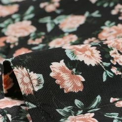 Allegra K Women's Vintage Floral Short Sleeve Camp Collar Button Up A-Line Dress