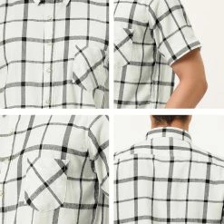 Allegra K Men's Plaid Shirt Short Sleeve Casual Regular Fit Button Down Point Collar Dress Shirts 93 Allegra K Men's Plaid Shirt Short Sleeve Casual Regular Fit Button Down Point Collar Dress Shirts