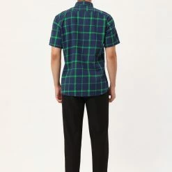 Allegra K Men's Plaid Shirt Short Sleeve Casual Regular Fit Button Down Point Collar Dress Shirts 86 Allegra K Men's Plaid Shirt Short Sleeve Casual Regular Fit Button Down Point Collar Dress Shirts