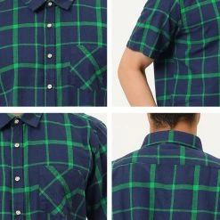 Allegra K Men's Plaid Shirt Short Sleeve Casual Regular Fit Button Down Point Collar Dress Shirts 87 Allegra K Men's Plaid Shirt Short Sleeve Casual Regular Fit Button Down Point Collar Dress Shirts