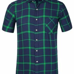 Allegra K Men's Plaid Shirt Short Sleeve Casual Regular Fit Button Down Point Collar Dress Shirts 82 Allegra K Men's Plaid Shirt Short Sleeve Casual Regular Fit Button Down Point Collar Dress Shirts