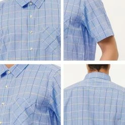 Allegra K Men's Plaid Shirt Short Sleeve Casual Regular Fit Button Down Point Collar Dress Shirts 75 Allegra K Men's Plaid Shirt Short Sleeve Casual Regular Fit Button Down Point Collar Dress Shirts