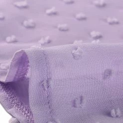 Allegra K Women's Semi-sheer Tie Neck Swiss Dots Top