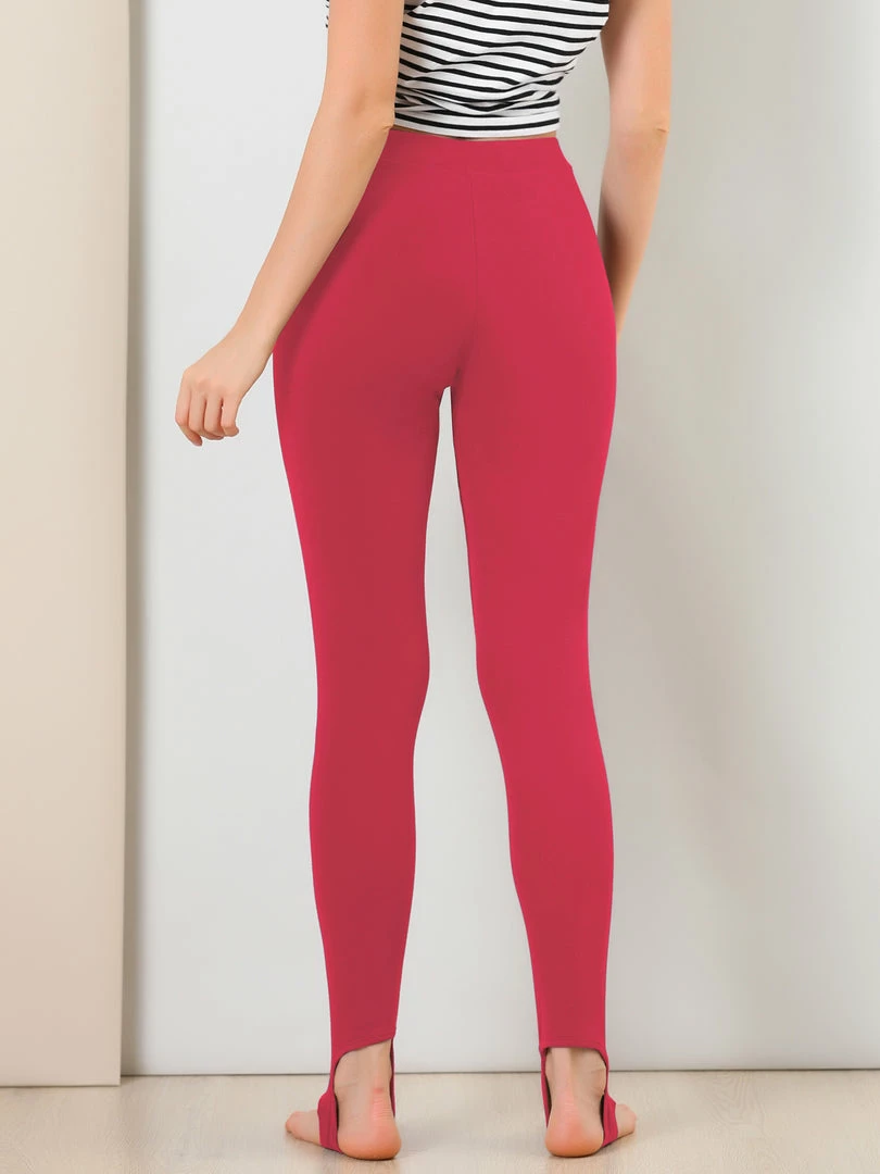 Allegra K Women's Leggings Solid Color Elastic Waistband Stirrup Pants 49 Allegra K Women's Leggings Solid Color Elastic Waistband Stirrup Pants