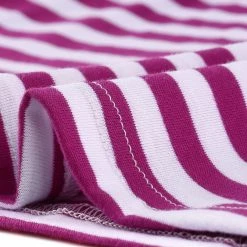 Allegra K Women's Long Sleeve Peter Pan Striped Top Clothing