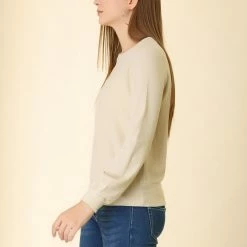 Allegra K Ribbed Pullover Sweater With Lantern Sleeves Women 133 Allegra K Ribbed Pullover Sweater With Lantern Sleeves Women