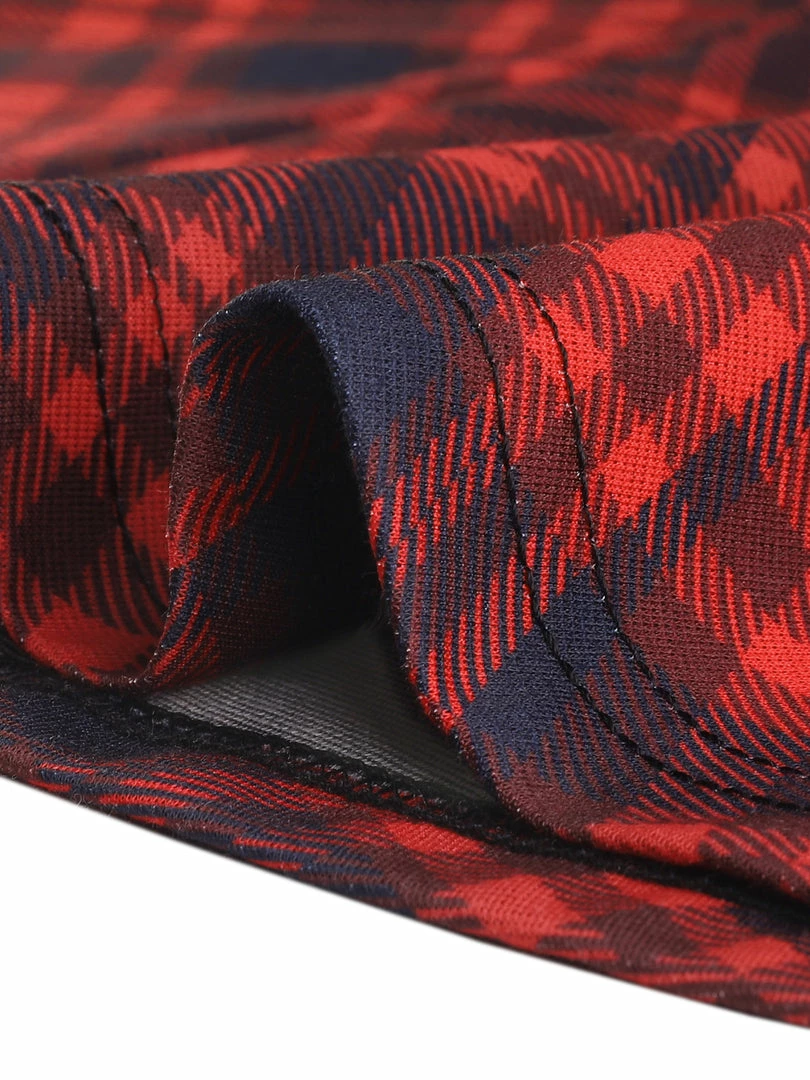 Allegra K Women's Doll Collar Contrast Color Button Decor Fit And Flare Plaid Dress 9 Allegra K Women's Doll Collar Contrast Color Button Decor Fit And Flare Plaid Dress