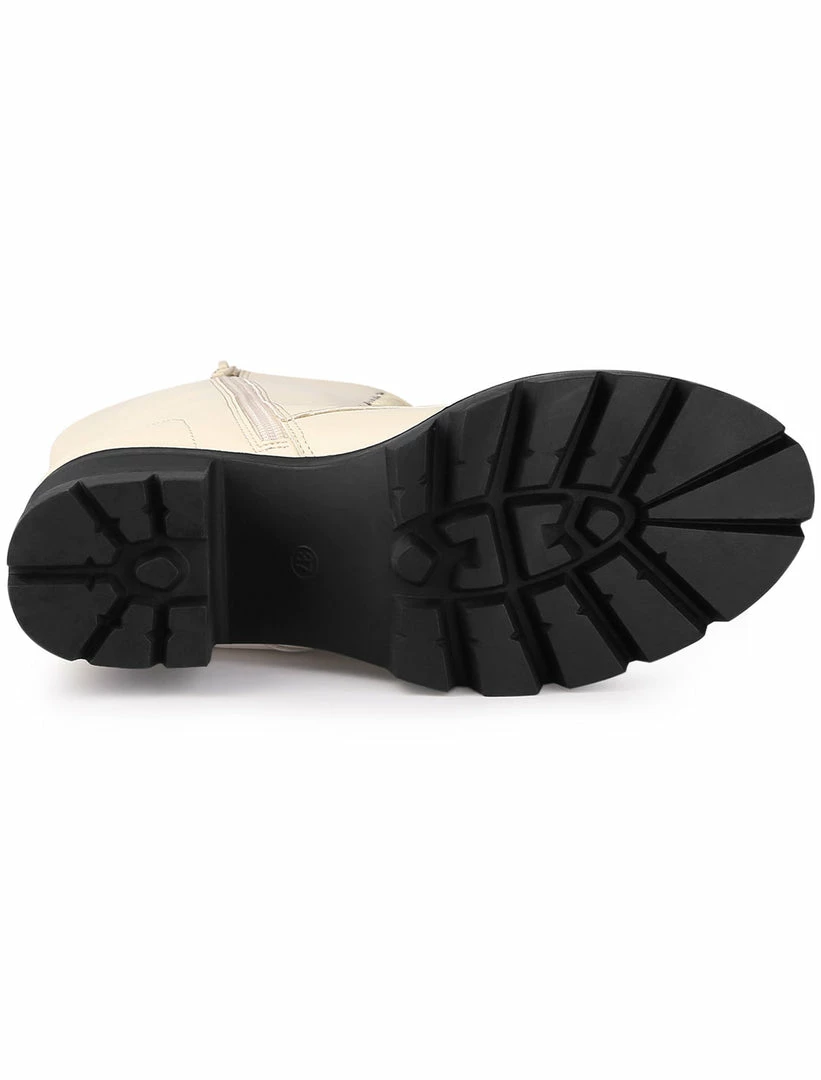 Allegra K Shoes Women's Lace Up Platform Chunky Heel Mid Calf Boots 9 Allegra K Shoes Women's Lace Up Platform Chunky Heel Mid Calf Boots