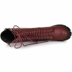 Allegra K Shoes Women's Lace Up Platform Chunky Heel Mid Calf Boots 38 Allegra K Shoes Women's Lace Up Platform Chunky Heel Mid Calf Boots