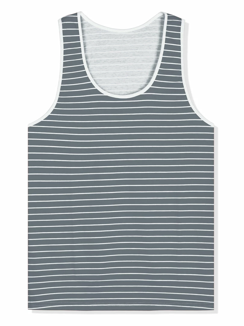 Allegra K Men's Striped Round Neck Color Block Sleeveless Basic Tank Top With Pocket 6 Allegra K Men's Striped Round Neck Color Block Sleeveless Basic Tank Top With Pocket