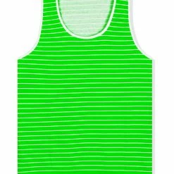 Allegra K Men's Striped Round Neck Color Block Sleeveless Basic Tank Top With Pocket