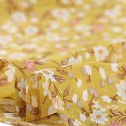 Allegra K Women's Chiffon Ruffle Sleeve Layered Floral Print Blouse Top