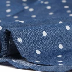 Allegra K Women's Peter Pan Crochet Trim Collar Button Up Long Sleeve Polka Dots Blouse Shirt