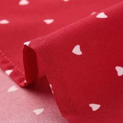 Allegra K Women's Heart Print Peter Pan Collar Valentine's Day Long Sleeve Mini Dress